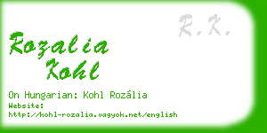 rozalia kohl business card